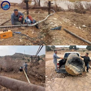 آب تمبی به روستای تمبی پایین بازگشت / بازسازی اضطراری خط انتقال پس از سیلاب