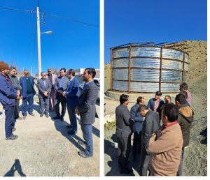 بازدید معاون هماهنگی امور عمرانی استانداری خراسان شمالی از مخزن در حال احداث آب شرب روستای پشنده