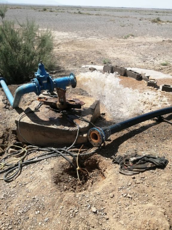 افزایش آبدهی چاه مجتمع مهردشت شهرستان ابرکوه