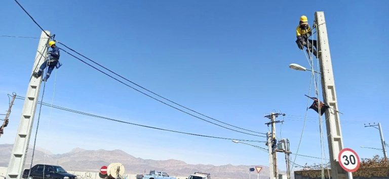 کابلی شدن شبکه فشارضعیف سیمی روستای قادرآباد شهرستان دامغان