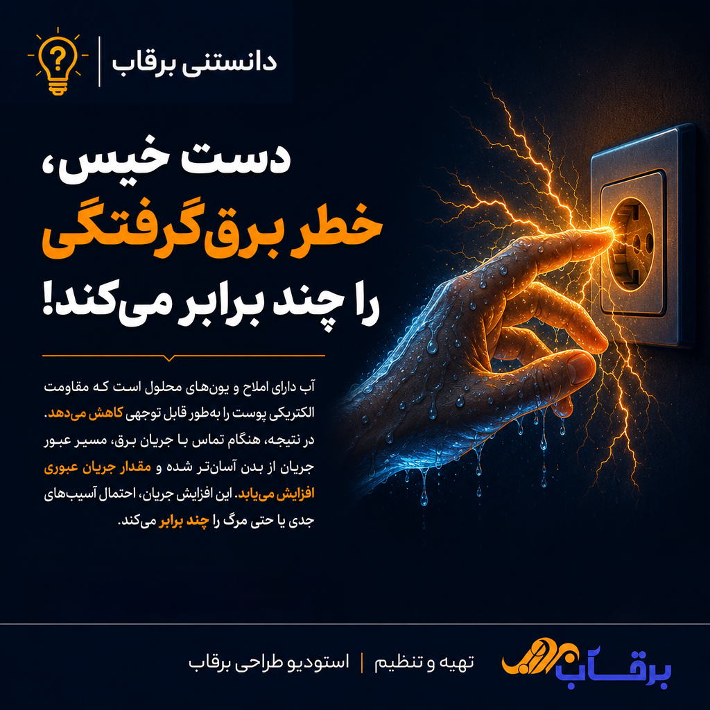 دست-خیس-عامل-اصلی-برق‌گرفتگی