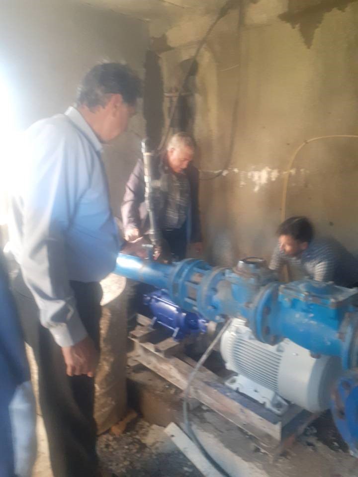 تعویض الکتروپمپ چاه آب شرب روستای مخین