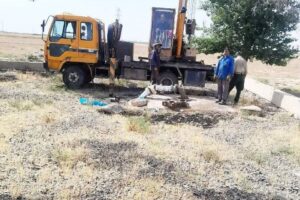 رفع مشکل کم آبی ۵۰۰ مشترک روستای شاداب نیشابور با احیای چاه آب شرب