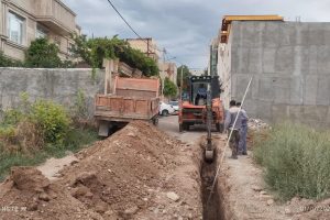 پیشرفت ۷۰ درصدی پروژه شبکه جمع‌آوری فاضلاب خیابان سیدجمال اسفراین در خراسان شمالی