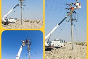 ارتقای پایداری و هوشمندسازی شبکه برق ورزنه با اجرای موفق عملیات خط گرم