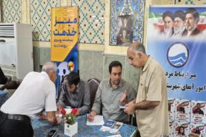 در هفته دولت، آبفای بهاباد در چهار میز خدمت، پاسخگوی مطالبات مردم بود