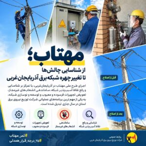 مهتاب؛ از شناسایی چالش‌ها تا تغییر چهره شبکه برق آذربایجان‌غربی