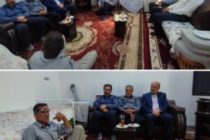 دیدار مدیرعامل و مدیران شرکت توزیع نیروی برق استان بوشهر با خانواده شهید علیباش ماهینی
