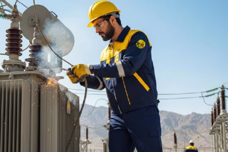 لباس کار برق مناسب پروژه‌های صنعتی