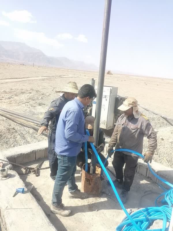 یک حلقه چاه در روستای نسک گلباف کرمان به بهره برداری رسید