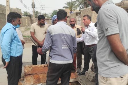 بازدید از پروژه های در حال احداث شبکه فاضلاب در منطقه ملاشیه