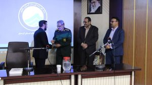 آیین تکریم فرمانده پایگاه مقاومت بسیج آبفا استان کرمان برگزار شد