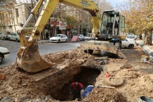 رفع دو مورد حادثه شبکه آب و فاضلاب در شهر ایلام