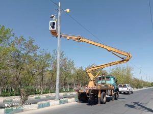 بازدید و اصلاح شبکه روشنایی محدوده ورزشگاه امام خمینی اراک