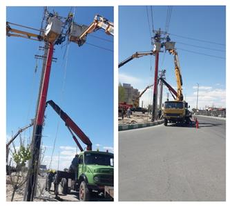 اصلاح شبکه برق و تقویت ولتاژ تعدادی از روستاهای بخش باسمنج