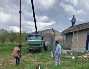 تعویض الکترو موتور و پمپ چاه آب شرب روستای الند