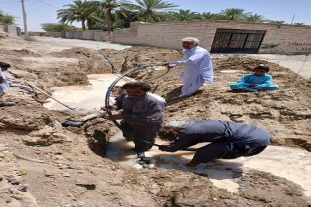 مشکل افت فشار آب چهار روستای ایرانشهر رفع شد