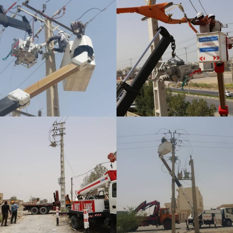 مانور جهادی نصب سکسیونر های قابل قطع از راه دور شرکت توزیع نیروی برق استان بوشهر برگزار شد