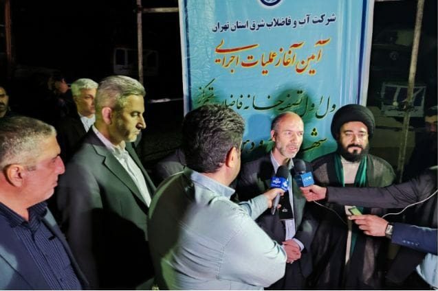 کلنگ آغاز عملیات اجرایی احداث مدول اول تصفیه خانه فاضلاب شهرهای رودهن و بومهن با حضور وزیر نیرو به زمین زده شد