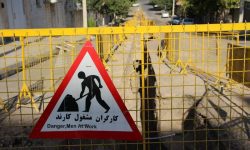 اجرای شبکه فاضلاب در سرچشمه زنجان