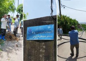 اصلاح خط انتقال آب شرب در بخش اطاقور شهرستان لنگرود