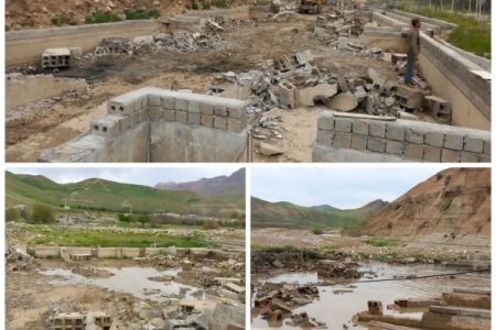 تخریب 3 مزرعه پرورش ماهی غیر مجاز رودخانه بهشت آباد
