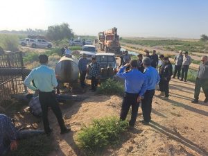 جمع آوری ۳ دستگاه پمپ غیرمجاز منصوبه در شبکه آبیاری کارون بزرگ