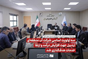 سه اولویت اساسی شرکت آب منطقه‌ای اردبیل