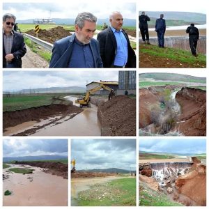 لایروبی در چندین نقطه حادثه خیز رودخانه نهرابی روانسر