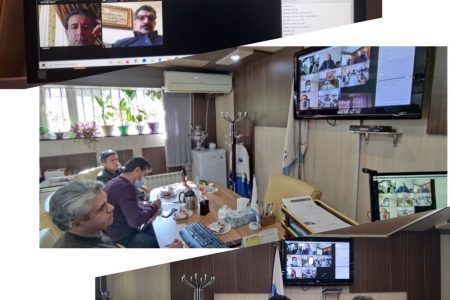 حضور مدیران شرکت آب منطقه‌ای کردستان و مدیر عامل شرکت فیلم سات ایرانیان، در جلسه ویدیوکنفرانس مستندسازی طرحها و پروژه های آبی کشور