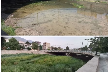 اجرای فاز دوم پروژه لایروبی رودخانه خرمرود