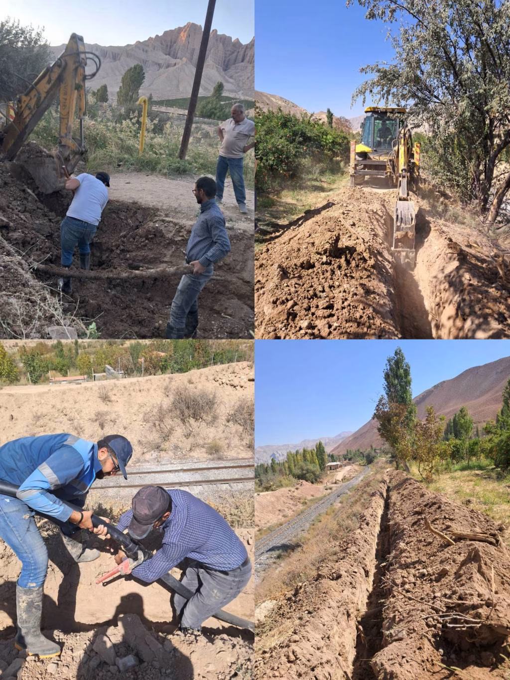 اصلاح شبکه توزیع فرسوده آب در روستای گچه فیروزکوه به طول ۲۵۰ متر