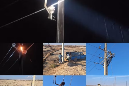 اصلاح شبکه های آسیب دیده بارندگی و طوفان در شهرستان گناوه