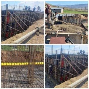 افزایش ظرفیت آب دو روستای ساری با ساخت مخازن ذخیره