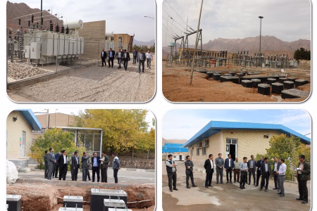 بازدید مدیر عامل شرکت برق منطقه ای سمنان از پروژه احداث دو فیدر ۶۳ کیلوولت در پست فوق توزیع مهدیشهر