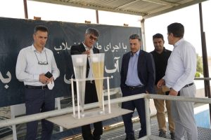 بازدید معاون راهبری و نظارت بر بهره‌برداری شرکت مهندسی آب و فاضلاب کشور از تصفیه‌خانه فاضلاب جنوب تهران