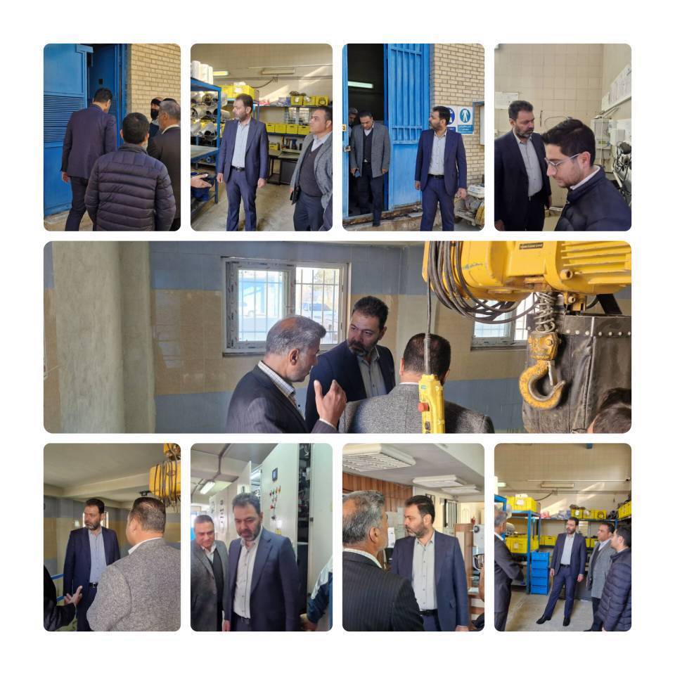 بازدید مهندس اکبریان مدیرعامل آبفای منطقه شش از تأسیسات آبفای بخش حسن‌آباد