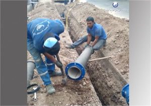 بازسازی خطوط شبکه توزیع آب و و اصلاح انشعابات در محدوده ناحیه بهارستان
