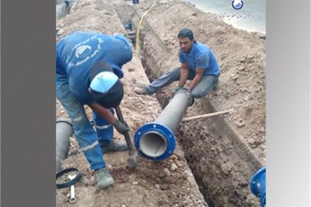 بازسازی خطوط شبکه توزیع آب و و اصلاح انشعابات در محدوده ناحیه بهارستان
