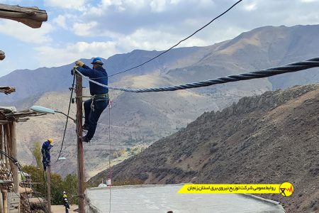 پایان پروژه تبدیل سیم به کابل شبکه‌های توزیع برق شهرستان سلطانیه