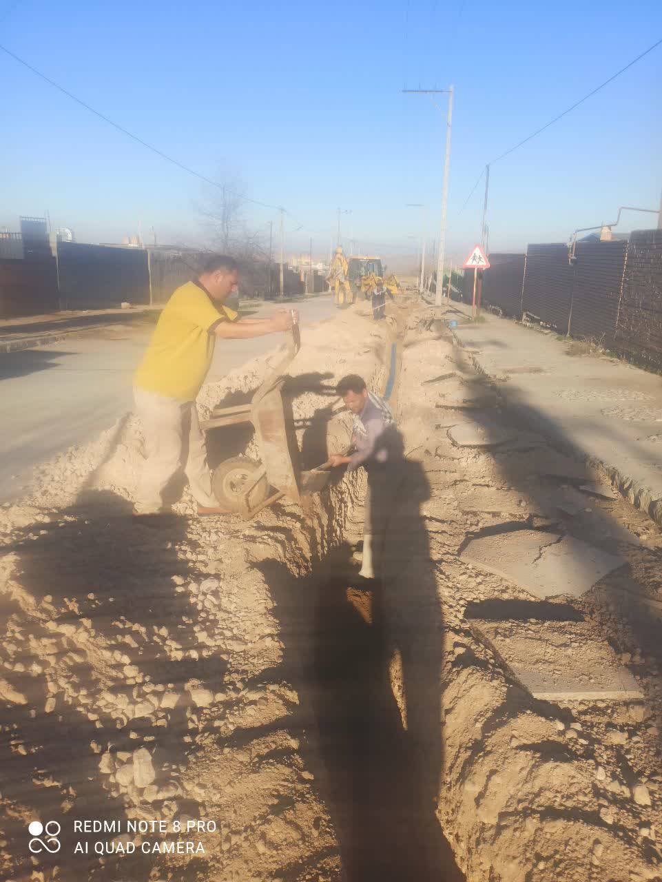 تعویض 300متر از شبکه توزیع روستای داغدار شهرستان درگز