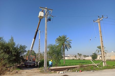 سه هزارو ۴۵۰ متر شبکه برق روستاهای غیزانیه اهواز احداث شد