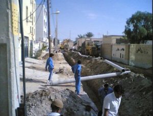 توسعه ۷۶۰۰متری شبکه توزیع آب جیرفت