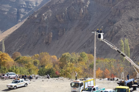ثبت اطلاعات مکان محور شبکه توزیع برق روستایی تهران
