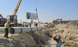 خط انتقال۶کیلومتری فاضلاب محلات جنوبی شهر بوشهر