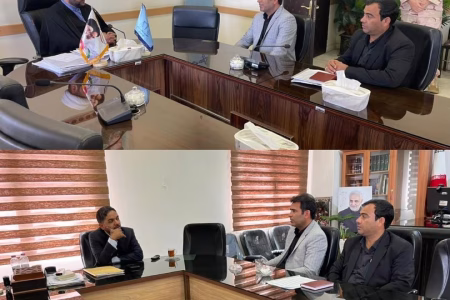 دیدار قائم‌مقام مدیرعامل شرکت توزیع نیروی برق جنوب استان کرمان با رئیس دادگستری و دادستان شهرستان بم