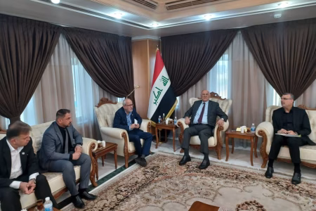 دیدار مدیر مرکز منطقه‌ای مدیریت آب شهری تهران با وزیر منابع آب کشور عراق