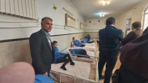 دیدار مهندس طوسی مدیر عامل شرکت آب و فاضلاب مراغه  از معلولین مرکزنیکو کاری پردیس
