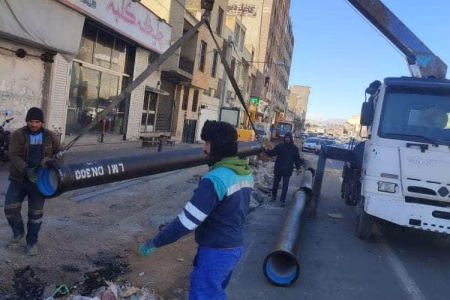 رفع تعارض تأسیسات آب با پروژه پل روگذر بزرگراه باقری در تهرانپارس