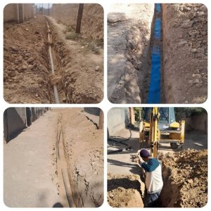 شبکه توزیع روستای عبدالله منطقه امیرآباد دامغان